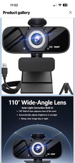 RichEast HD PC Webcam, Full HD 1080p/30fps Video, Clear Audio, Light Correction, Works with Microsoft Teams, Google Meet, Zoom, Conferencing and Video