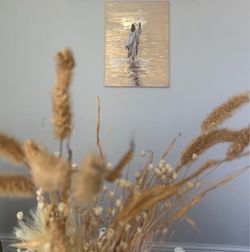 Jesus walking on water painting