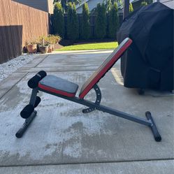 Workout bench w/ dumbbell