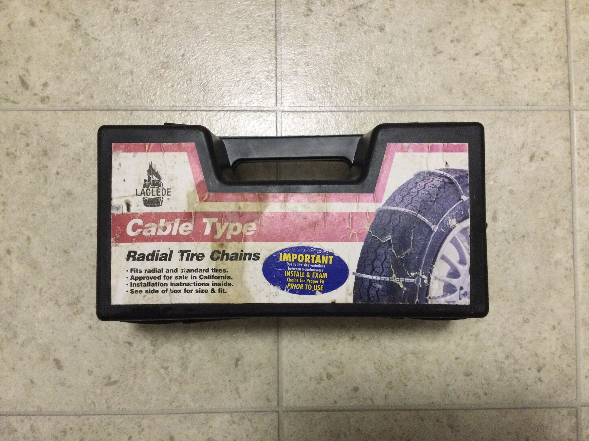 Tire Chains Cable Type $10.00 Cash Only