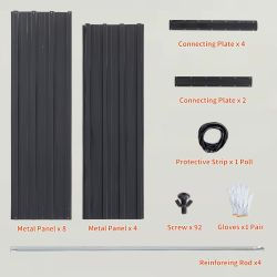 8X4X2ft Galvanized Raised Garden Bed Kit, Rectangular Large Metal Deep Root Planters for Outdoor Plants Vegetables Flowers Herb, 481 Gallon Capacity