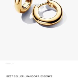 Pandora Gold Plated Hoop Earrings