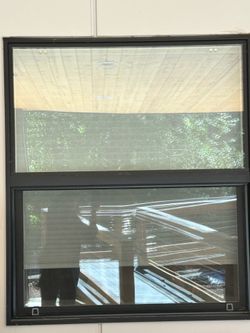 Almost new 41.5x47.5” black vinyl window