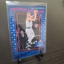 Luka Doncic Mavs Press Proof NBA basketball card 