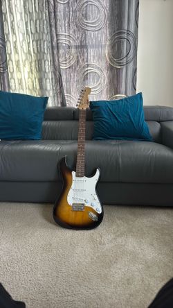 Squier Bullet Stratocaster in a 3-tone sunburst finish