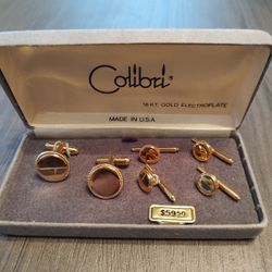 Vintage Colibri Lighter And Cufflinks 