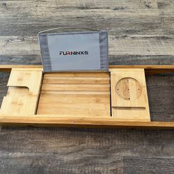 Bathtub Tray With Extension Slides Luxury Caddy, Purchased $50, Now $17