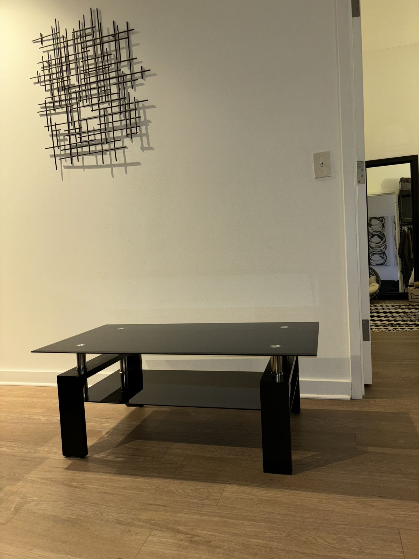 Wayfair Black square Modern Table. 