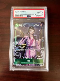 One Piece TCG Izo #033 PSA 10 Gem Mint Pokemon card tcg slab cards