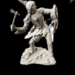 Vintage 1985 Jim Ponter Comanche Warrior Limited Edition Pewter Statue Sculpture