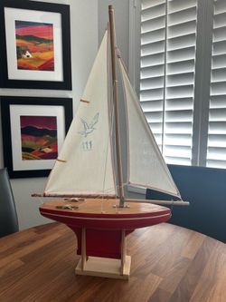 Pottery Barn Wooden Pond Boat