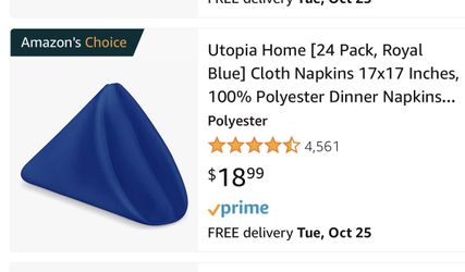 Cloth Royal Blue Napkins