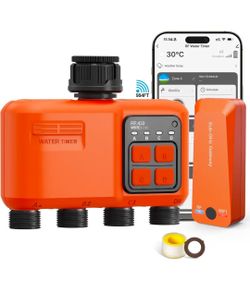 Smart WiFi Sprinkler Timer 4 Zone - Outdoor Water Timer for Garden Hose
Open Box - Like New