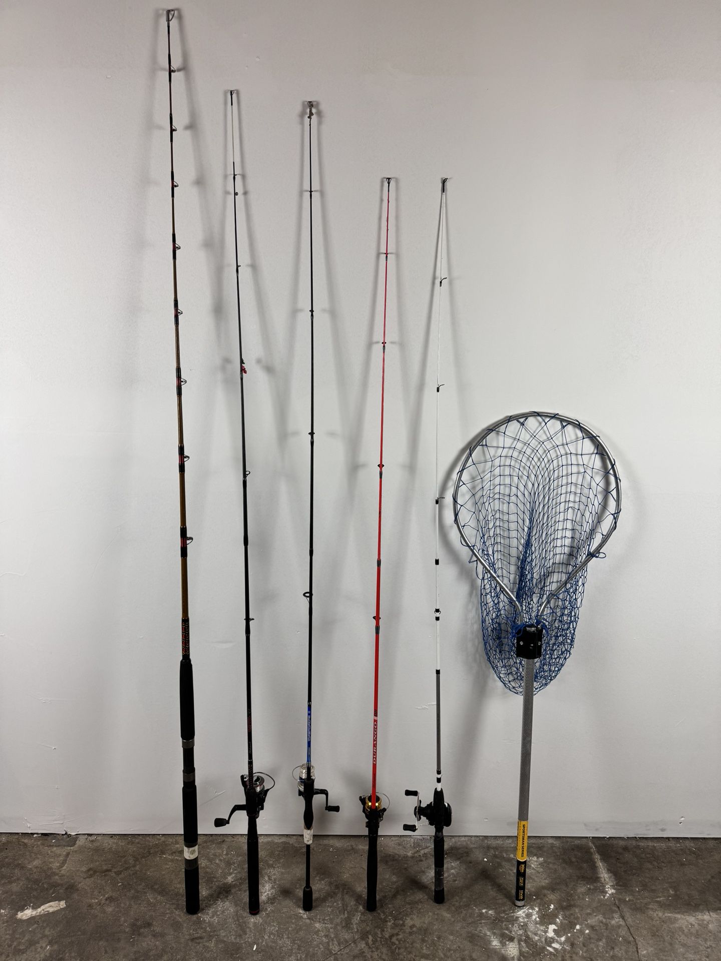A good set of different fishing rods