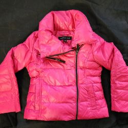 Andrew Marc pink youth  girls puffer coat Size 7/8