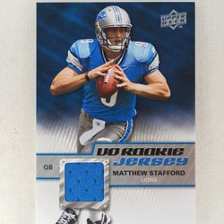 Matthew Stafford 2009 Upper Deck Working Jersey Patch Rookie
