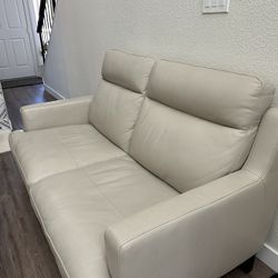 Leather Loveseat 