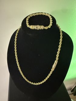 24” ROPE CHAIN & BRACELET • 14K GOLD BOND • LIFETIME WARRANTY 