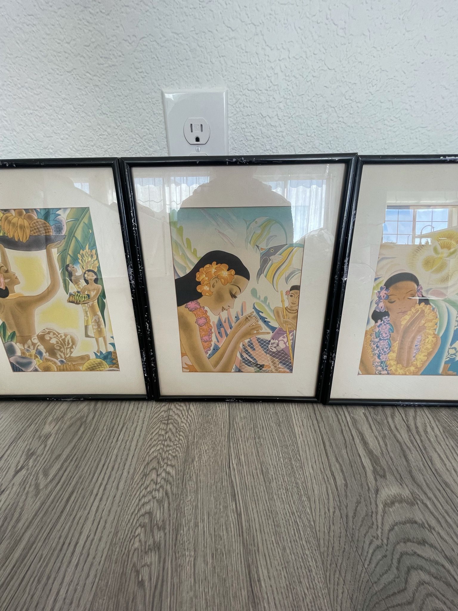 Vintage Frank MacIntosh art prints menu covers Matson lines to hawaii parks air force base 1957