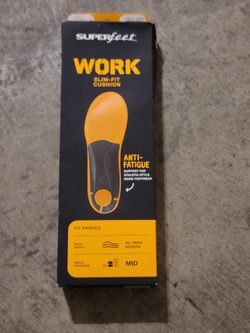 Superfeet Work Slim-Fit Cushion Insoles Size C USM 5.5-7 USW 6.5-8