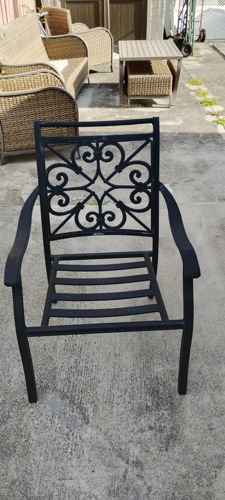 3 Butacas. De Aluminio Para Patios Con Cojines