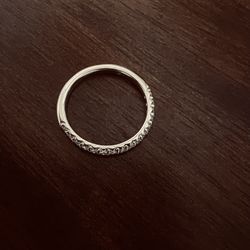 14K White Gold w Diamonds Women’s Ring Size 6.5 