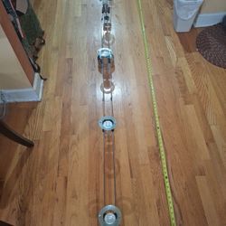 Low Voltage Halogen Cable Rail Track Lighting - 5 Heads Frosted Glass