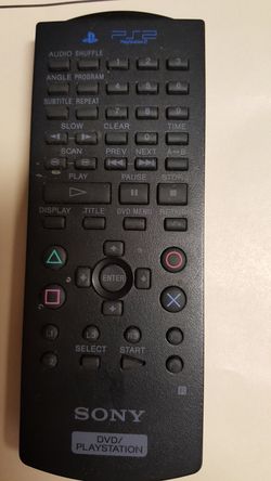 Black Sony PS2 remote