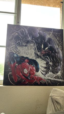 Venom vs Spiderman picture frame