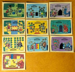 1989 Topps Nintendo Trading Cards/Stickers, almost full set (56/60 scratch-offs, 31/33 stickers)
