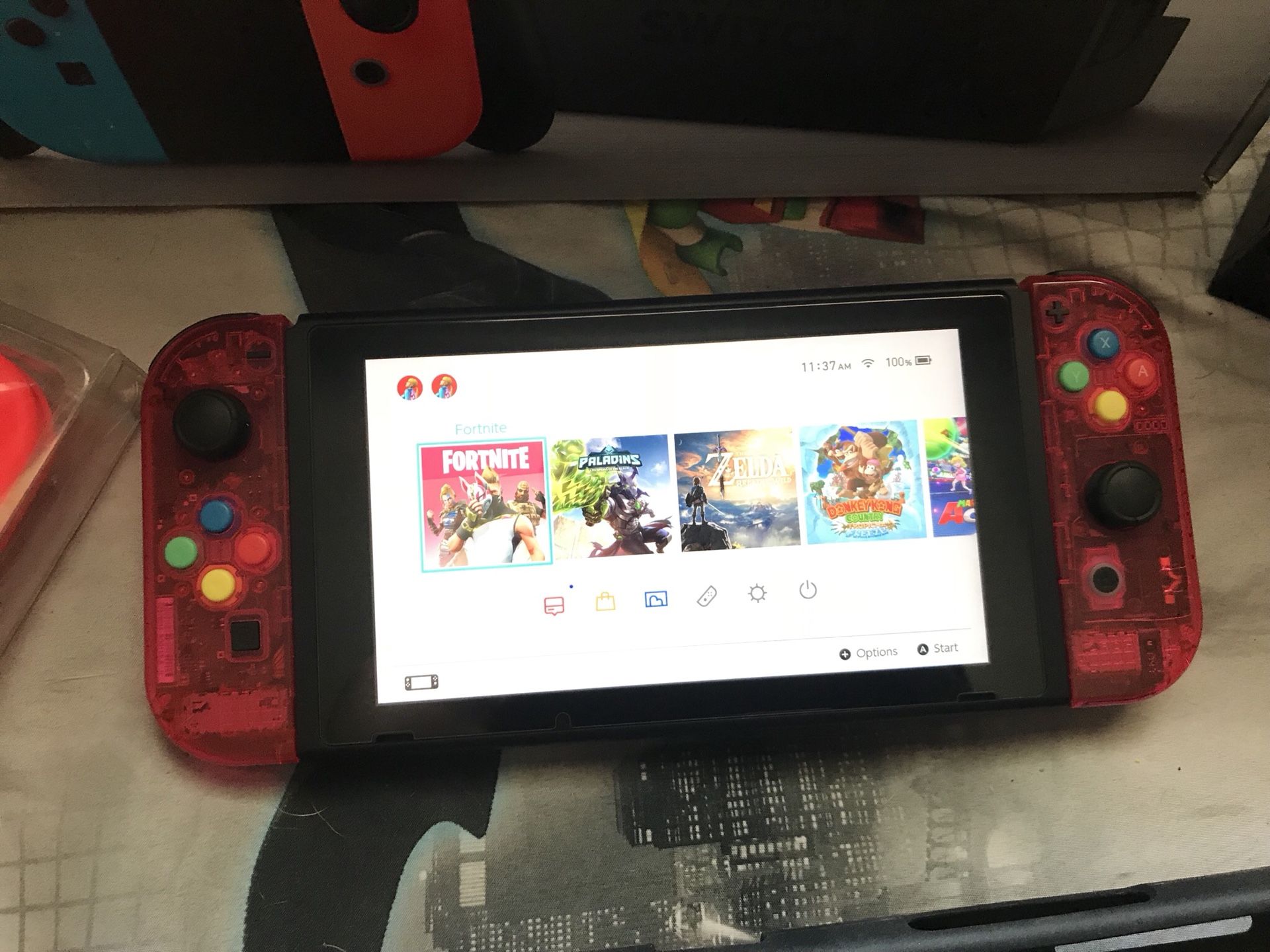 Nintendo Switch Watermelon Red Joy Cons 160GB