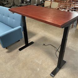 Mahogany Steelcase Office Electric Sit Stand Computer Desk! Only $200!