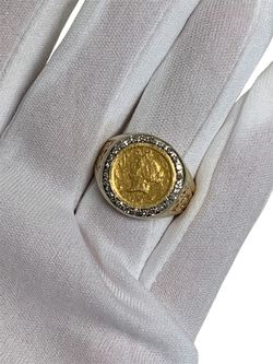 1851 $1 Gold coin ring #33043