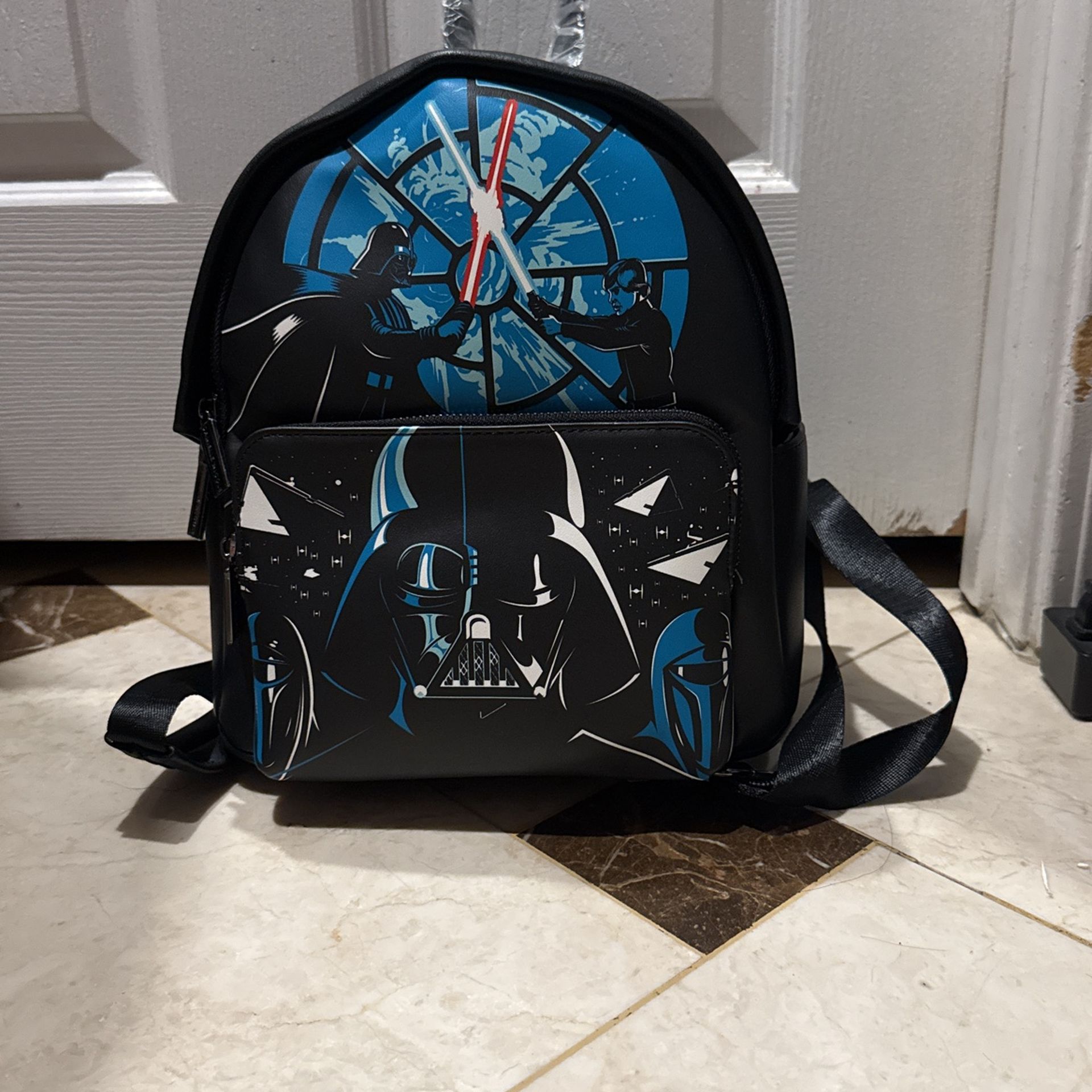 Star Wars Darth Vader Luke skywalker the last duel Backpack Danielle Nicole NWT Mini Backpack Danielle Nicole Star Wars Last | Mercari main image 2