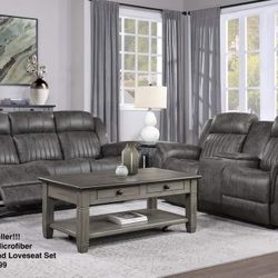 Polished Microfiber ! Sofa & Loveseat Recliners OCTOBER SALE 