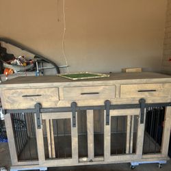 Dog cage Doubles as Tv Stand