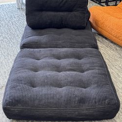 Folding Chair Bed🔥Black Convertible Futon Sofa for Adults, Floor Lounge Chair for Living Room, Small Sofa Bed for Compact Spaces.  💰60$