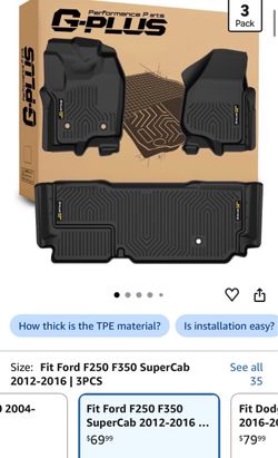 Floor Mats Ford F250-350 SuperCab 12-16
