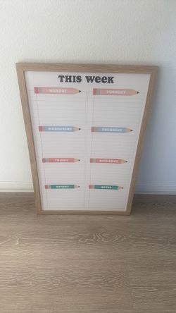 White Board Calendar 