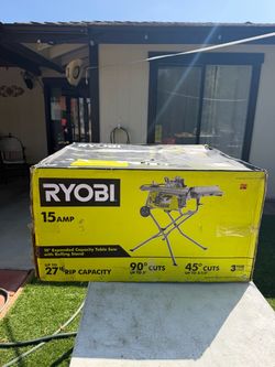Ryobi 10” expanded capacity table saw with Rolling stand