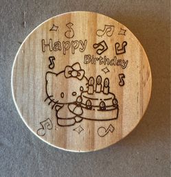 Hello Kitty wooden coaster