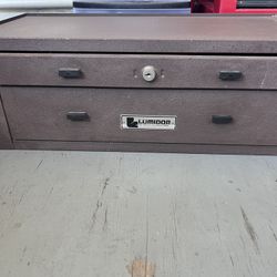 Vintage Lumidor Industrial Toolbox
