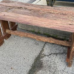 Driftwood Table Park Bench Greenhouse