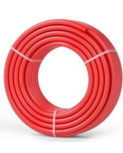 New PEX-B Pipe 3/4 Inch x 100 Feet, Non-Oxygen Barrier Flexible Pipe Tubing Red for Hydronic Radiant Fl