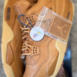 Air Jordan 4 Retro Ginger Wheat Premium 2016 Size 8.5 Brand New Without Box 