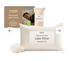NEW - COOP Queen & King Latex & Microfiber Pillows