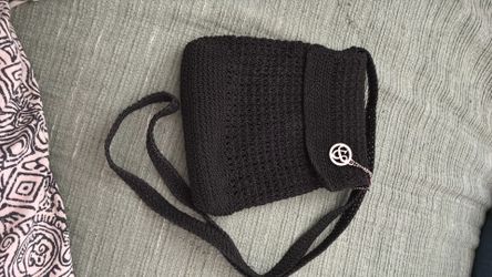 vintage The Sak Crochet Knit Crossbody Flap Bag