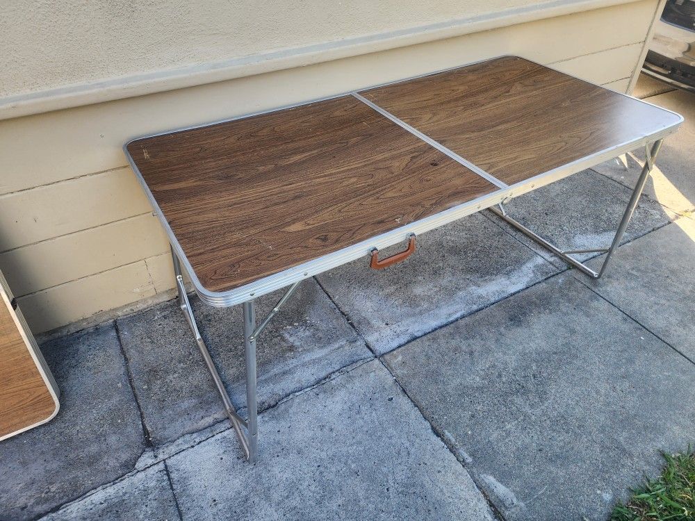 Folding Aluminum Vintage Table