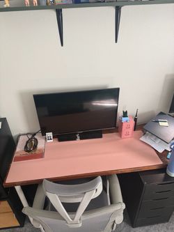 Pink desk mat