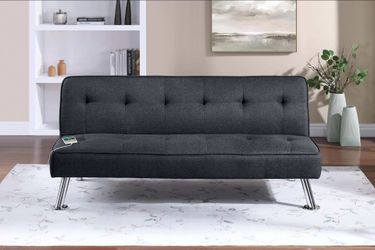 Brand New Black Adjustable Futon Sofa Sleeper